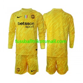 Fußballtrikots Inter Mailand Torwart Kinder 2024-2025 Langarm Auswärts-trikot kaufen